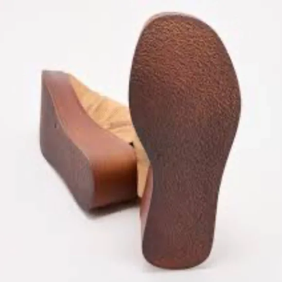 Miz Mooz Leather Platform Wedges - Greenwich/Sand, EU 39 (US 8.5-9) - Picture 2 of 4